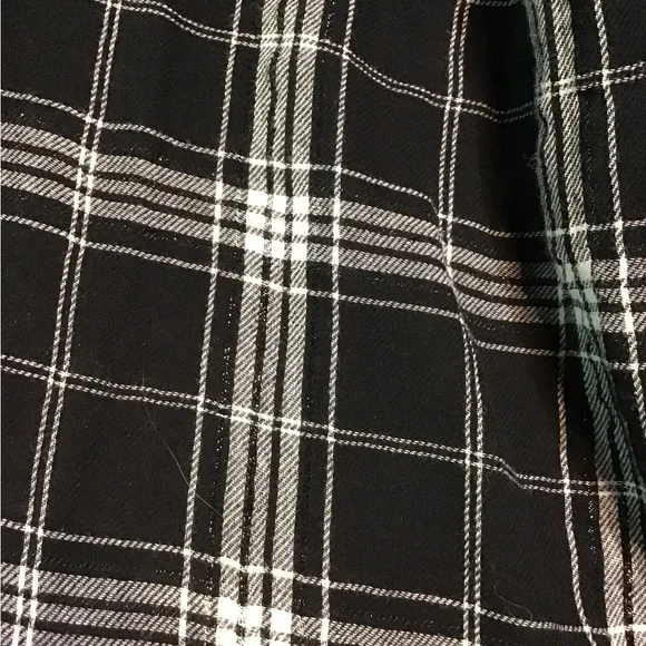 Sonoma size XL  Black and White Checkered long sleeve pullover Shirt - Picture 6 of 11